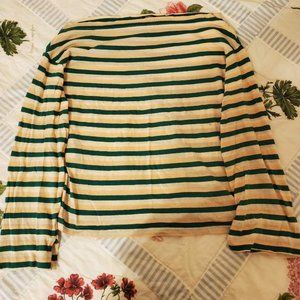 SPAO Korea Striped Oversize Off-Shoulder T